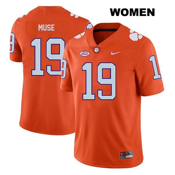 Women's Clemson Tigers #19 Tanner Muse Stitched Orange Legend Authentic Nike NCAA College Football Jersey JWJ3746GZ